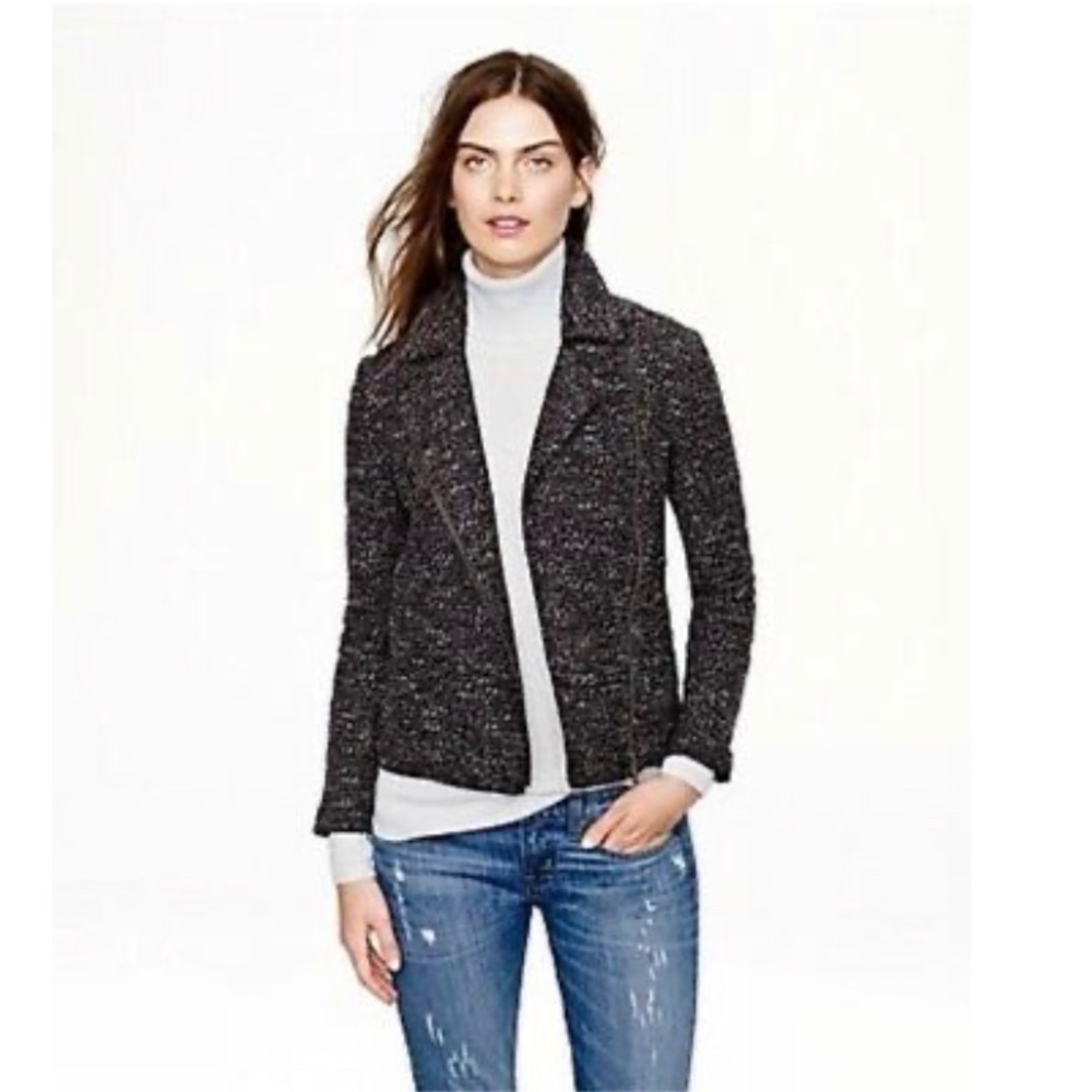 J. Crew Bouclé Motorcycle Jacket
